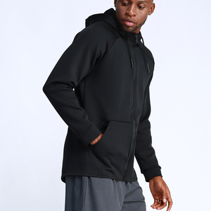 Sudadera con Capucha Gris de Alta Calidad para Hombre, Diseño con Cierre Completo, Estilo Deportivo, Logotipo Frontal, Chaqueta para Senderismo y Running - Product Image 5