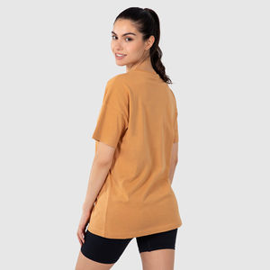 Camiseta OEM al por mayor, de punto fino y peso pesado, negra, con estampado gráfico DTG, lavado ácido, estilo vintage, personalizada para mujer, de alta calidad. - Product Image 3