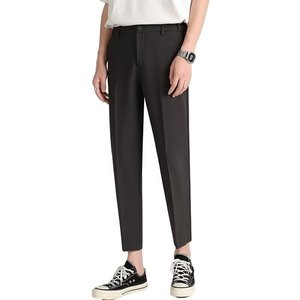 Pantalons de costume pour hommes de qualité supérieure, coupe courte, taille haute, multicolores - Product Image 1