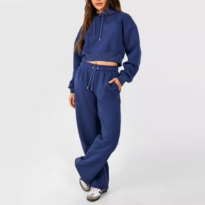 Conjunto de Sudadera con Capucha y Pantalones de Chándal para Gimnasio, de Gran Venta, Personalizable, Ropa Urbana de Otoño, con Estampado de Letras, Top Corto para Mujer, Chándal de 2 Piezas - Product Image 4