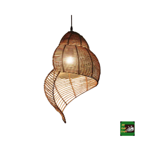Pantalla de lámpara de ratán tejida a mano, lámpara de techo de mimbre sostenible para iluminación y decoración del hogar y dormitorio, Vietnam - Product Image 6