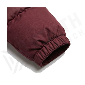 Hooded Quilted Waterproof <b>Bubble</b> Jacket Black Full Sleeve Winter Windproof Cotton Shell Knitted Fabric Polyester Filling Stand - Product Image 6