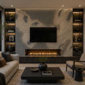 Revestimiento de Pizarra Natural Rústica Otoñal, Lámina de Piedra Flexible para Decoración de Paredes Interiores y Exteriores y Diseño de Fachadas - Product Image 2