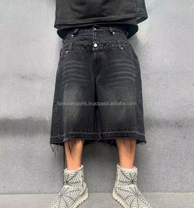 Pantalones Cortos Casuales de Verano para Hombre de Alta Calidad, Diseño de Doble Cintura, Efecto Desgastado por el Sol, Personalizados, Transpirables, Directo de Fábrica - Product Image 3