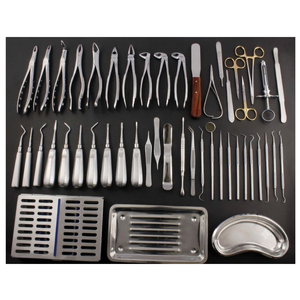 Kit de Instrumentos Quirúrgicos Dentales Alemanes de 48 Piezas, Elevadores y Pinzas para Extracción Dental, Clase I, Aprobado por la CE - Product Image 1
