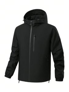 แจ็คเก็ตหนังผู้ชายแบบกันน้ำ คอตั้ง ผ้าแคนวาส เงางาม สีสันและโลโก้สั่งทำได้ คุณภาพสูง ขายส่ง OEM สำหรับฤดูหนาว - Product Image 6