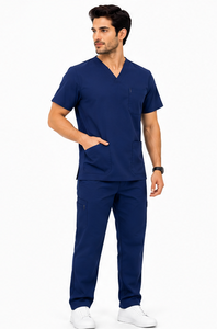 Tenue médicale professionnelle pour hommes, ensemble jogging 2 pièces, respirant, en spandex, uniforme de médecin/infirmier, tendance - Product Image 5