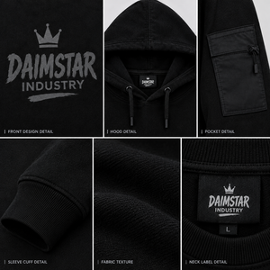 Sudadera de Invierno para Hombre DAIMSTAR INDUSTRY, Cuello Redondo, 100% Algodón, Manga Larga, Informal, con Estampado de Letras en la Parte Delantera - Product Image 2