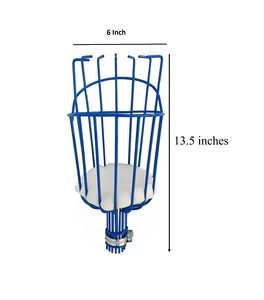 Cesta Recolectora de Frutas de Metal Azul, de Grado Industrial, Ligera, Cesta de Alambre para Cosecha, Herramienta Manual de Jardinería para Uso en Huertos y Granjas - Product Image 1