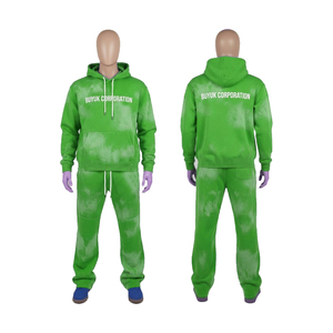 Conjunto de Sudadera con Capucha y Pantalones Jogger Acampanados de Diseño Personalizado para Hombre, 100% Algodón, Lavado Ácido, Estilo Holgado y Oversize, Ropa Urbana - Product Image 5