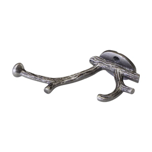 Vintage Branch Style Coat <b>Hook</b> Heavy Duty Rustic Zinc Alloy <b>Wall</b> Hanger Antique Silver <b>for</b> Farmhouse Entryway & Mudroom <b>Hooks</b> - Product Image 2