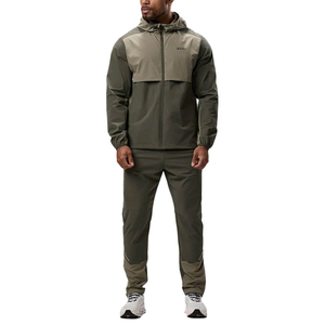 Wholesale Custom Made Windbreaker <b>Jacket</b> Nylon <b>Track</b> Pants <b>Men</b> Lightweight Sweat suit Set Reflective Training Windbreaker Set - Product Image 1
