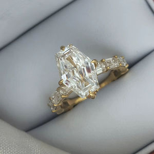 Anillo de Diamante de Lujo con Certificado IGI, Corte Marquesa de 1ct 2ct, Diamante Cultivado en Laboratorio, Plata S925, Oro Real de 10K 14K 18K, Marca Mantra - Product Image 1