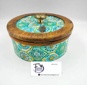 Olla Caliente de Madera de Lujo Falak World Export con Tapa para el Hogar, Hoteles y Restaurantes, Caja para Servir Chapati, Olla Caliente de la India - Product Image 2