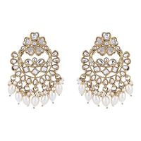 Ensemble collier et boucles d'oreilles en alliage plaqué or rose avec perles d'imitation et véritables perles, bijoux de mode pour femmes, pour les soirées