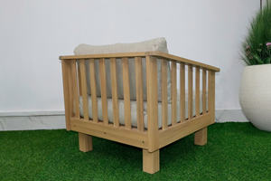 ชุดโซฟาเข้ามุมอะคาเซียแบบหนาพิเศษ ออกแบบมาเพื่อการใช้งานกลางแจ้งในระยะยาว พร้อมโครงเสริมความแข็งแรงและเบาะนั่งแสนสบาย - Product Image 4