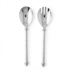 Luxury Gold Hammered Salad <b>Server</b> Set Stainless Steel Metal Serving Spoon Fork for Wedding Hotel Restaurant <b>Buffet</b> Utensils - Product Image 4