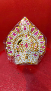 Corona Decorativa Elegante de Acrílico con Cristales de Imitación, Ligera, Mini, Tamaño Personalizado, para Festivales, Mukut, Radha Krishna, Ram Ji God - Product Image 5