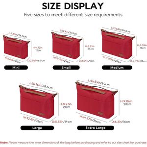 Organizer Leggero per Borsa da Donna con Tasche Multiple e Divisori con Cerniera che Proteggono la Privacy - Product Image 3