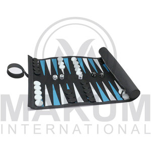 Juego de Backgammon Portátil de Cuero de Alta Calidad Personalizado, Backgammon Enrollable de Viaje con Logotipo Personalizado y Color de Cuero a Elección - Product Image 4