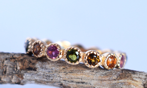 Classic S925 Sterling Silver 18K Gold Plated Peridot Gemstone Eternity Band <b>Ring</b> Bezel Setting Unisex Everyday Wear Fine Jewelry - Product Image 6