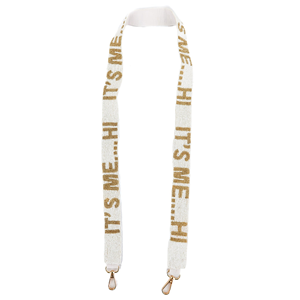 Bolso con cuentas hecho a mano 'ITS ME HI', accesorio de bolsa de algodón con letras personalizadas para todos los días - Product Image 1