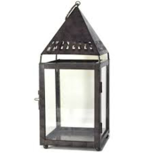 Lanterne suspendue en métal noir de qualité supérieure et verre transparent, porte-bougie, pour intérieur/extérieur, maison, mariage, table, en vente - Product Image 1