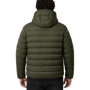 <b>Men</b> Olive Green Hooded Puffer <b>Jacket</b> <b>Lightweight</b> Quilted Windproof <b>Casual</b> Winter Coat with Zipper Closure Hot Sale Puffer <b>Jacket</b> - Product Image 2