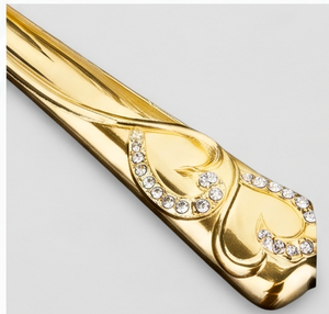 Luxury Silver <b>Cake</b> <b>Server</b> With Gold Designer Handle For Wedding <b>Cake</b> Cutting Parties Catering Events And Festive Celebrations - Product Image 2