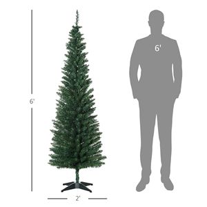Albero di Natale Artificiale in PE PVC da 2,4 m con Cerniere per Decorazioni Natalizie Domestiche - Product Image 3