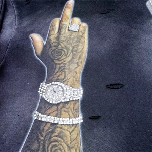 Camiseta Corta Oversize de Algodón 250gsm para Hombre, Estilo Boxy, Lavado Ácido, Ropa Urbana, Impresión DTG Personalizada, Camiseta con Adhesivo DTF - Product Image 3