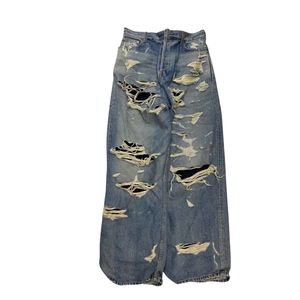 Venta al por mayor de pantalones vaqueros para hombre Skinny Fit Stretch Denim Casual Streetwear OEM Fábrica de suministro de logotipo personalizado bajo MOQ - Product Image 5