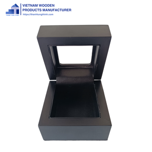Thinh Tung Thinh Square Wooden Storage Box With Clear Window Dust Proof Minimalist Design <b>For</b> Living Room Use - Product Image 3