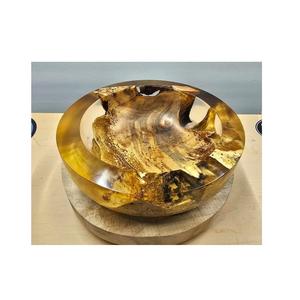 Cuenco Decorativo Hecho a Mano, Libre de BPA, de Resina Epoxi y Madera de Acacia, con Forma de Madera Orgánica y Detalles de Resina, para Decoración del Hogar y Restaurantes - Product Image 1