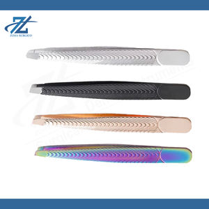 Nouvelle Arrivée Pince à Épiler Professionnelle en Acier Inoxydable à Pointe Inclinée, Poignées Antidérapantes, Design Moderne et Personnalisé pour Barbe - Product Image 6