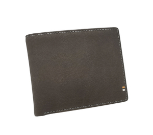 [Best Price] Castello Genuine Cowhide Soft Leather RFID Slim Bi-fold <b>Men's</b> <b>Wallet</b> <b>Black</b> Dark Brown Open Polyester - Product Image 3