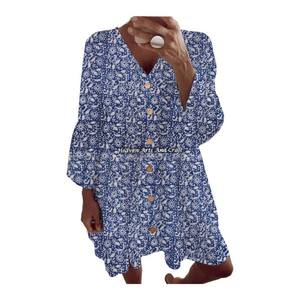 Abito estivo da donna in cotone etnico indiano con stampa a blocchi, stile dolce, perfetto per la spiaggia, idea regalo per lei. - Product Image 5