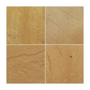 Dalle de pierre naturelle en grès jaune pour murs, sols, aménagement paysager extérieur et intérieur, pierre durable - Product Image 1