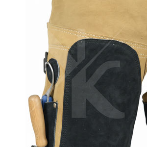 Tablier de protection robuste en cuir véritable pour fermeurs et soudeurs, à jambes séparées, avec sangles réglables, le plus vendu - Product Image 3
