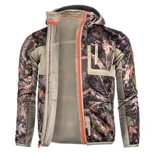 Veste Softshell Camouflage Homme Zippée Imperméable Coupe-Vent Doublée Polaire pour Chasse Randonnée Manteau Camo d'Extérieur Vente en Gros - Product Image 2