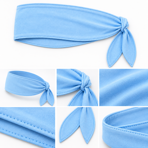 Customizable Adjustable Flat Tie Back Athletic <b>Headband</b> Moisture Wicking Heat Absorbent Performance <b>Sports</b> Sweatband OEM ODM - Product Image 6