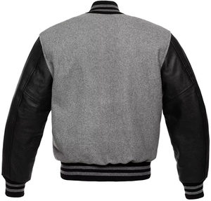High Quality <b>Men's</b> Wool Varsity <b>Jacket</b> with Leather Sleeves Custom Logo Button Decoration Wholesale Fashion Casual <b>Winter</b> <b>Jacket</b> - Product Image 2