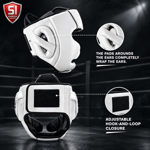 Boxing Head Guard Helmet for <b>MMA</b> Training PU OEM Karate Taekwondo Kickboxing Head Guard - Product Image 5