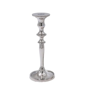 Silver Finish Metal Decorative Candlestick Holder <b>Tall</b> Elegant Candle Stand for Home Decor Wedding <b>Table</b> Centerpiece - Product Image 4