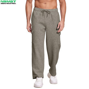High Quality Solid Color Plain Dyed Mid Waist Lightweight Jogger Pants Men <b>Drawstring</b> Comfort Warm Breathable <b>Trousers</b> - Product Image 1
