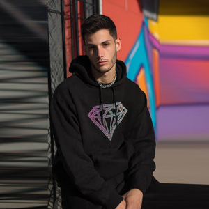 Sweat à capuche en strass pour homme, style streetwear hiver, vêtement de jogging, pull à logo en strass, hauts à capuche pour homme - Product Image 3