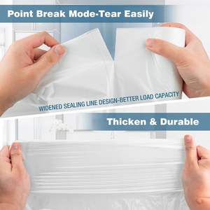 Paquete de 100 Bolsas de Basura Desechables Grandes de 30 Galones, Resistentes, Ultra Fuertes, 113.5L, Blancas, para Cocina y Hogar - Product Image 6