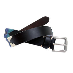 Handmade Premium Leather Polo Belt Traditional Hand-Stitched Pampa Diamond Embroidered Belt Luxury Equestrian Style Casual Wear - Product Image 3