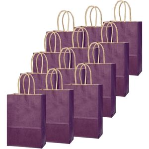 24 Sacchetti Regalo in Carta Monocolore con Manici 21x15x8 cm - Ideali per Feste e Regali - Product Image 2