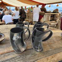 Mug à boire en corne de buffle sculptée de qualité supérieure 100%, grande capacité, mug à boire viking en corne sculptée pour offrir en cadeau à bas prix